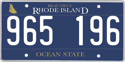 RI license plate 965196