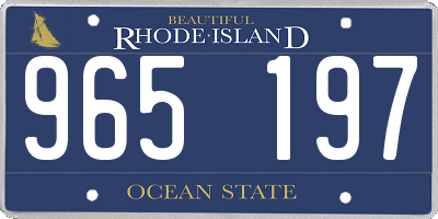 RI license plate 965197