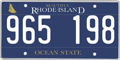 RI license plate 965198