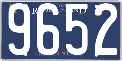RI license plate 9652