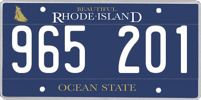 RI license plate 965201