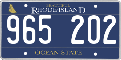 RI license plate 965202