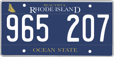 RI license plate 965207