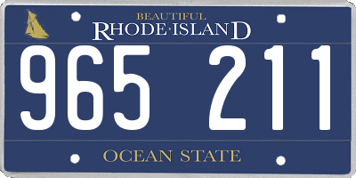 RI license plate 965211