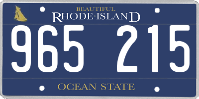 RI license plate 965215