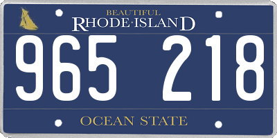 RI license plate 965218