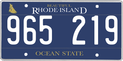 RI license plate 965219