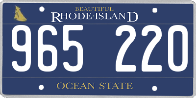 RI license plate 965220