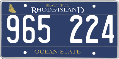 RI license plate 965224