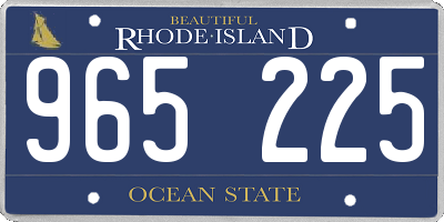 RI license plate 965225