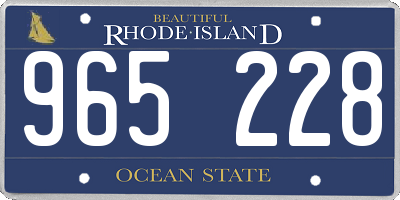 RI license plate 965228