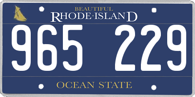 RI license plate 965229