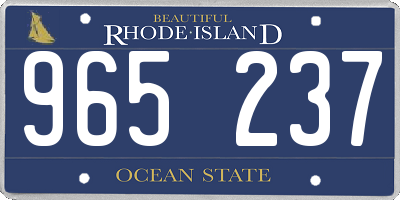 RI license plate 965237