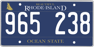 RI license plate 965238