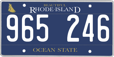 RI license plate 965246