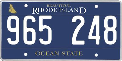 RI license plate 965248