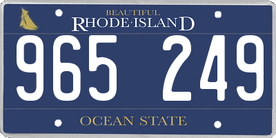 RI license plate 965249