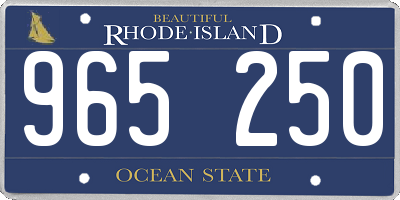 RI license plate 965250