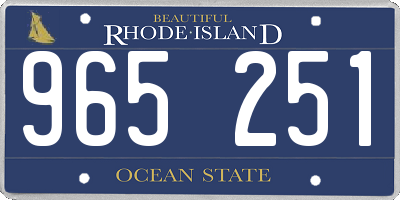 RI license plate 965251