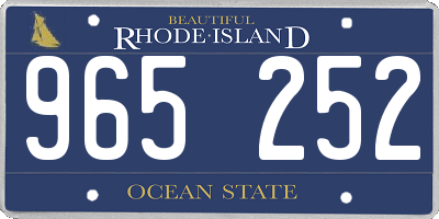 RI license plate 965252