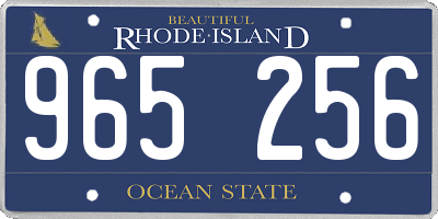 RI license plate 965256