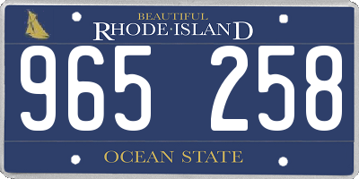 RI license plate 965258