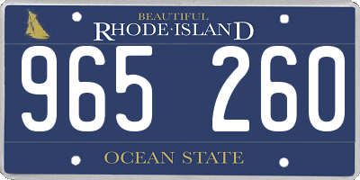 RI license plate 965260