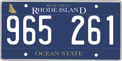 RI license plate 965261