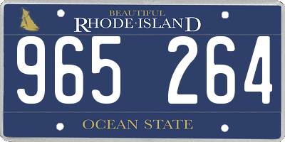RI license plate 965264