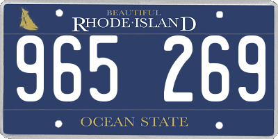 RI license plate 965269