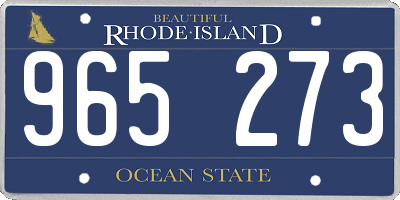 RI license plate 965273