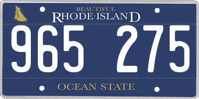RI license plate 965275