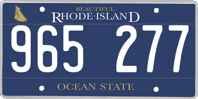 RI license plate 965277