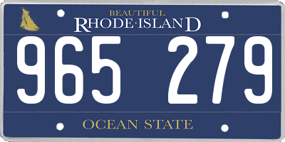 RI license plate 965279