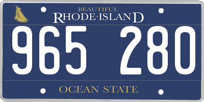 RI license plate 965280