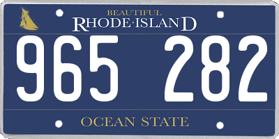 RI license plate 965282