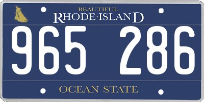 RI license plate 965286