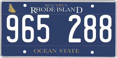 RI license plate 965288