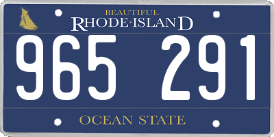 RI license plate 965291