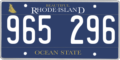 RI license plate 965296