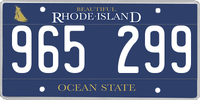 RI license plate 965299