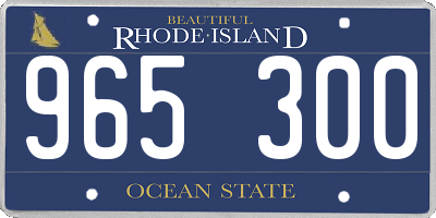 RI license plate 965300