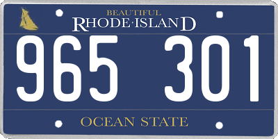 RI license plate 965301