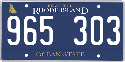 RI license plate 965303