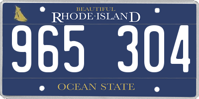 RI license plate 965304