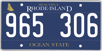 RI license plate 965306