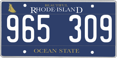 RI license plate 965309