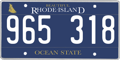 RI license plate 965318