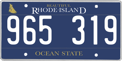 RI license plate 965319