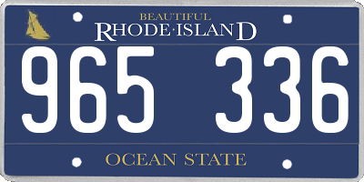 RI license plate 965336